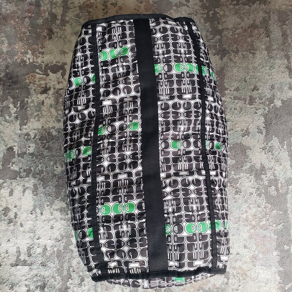 Le Sport Sac Green White Black Weekender Duffle Bag Suitcase + Makeup Tote - Picture 12 of 13